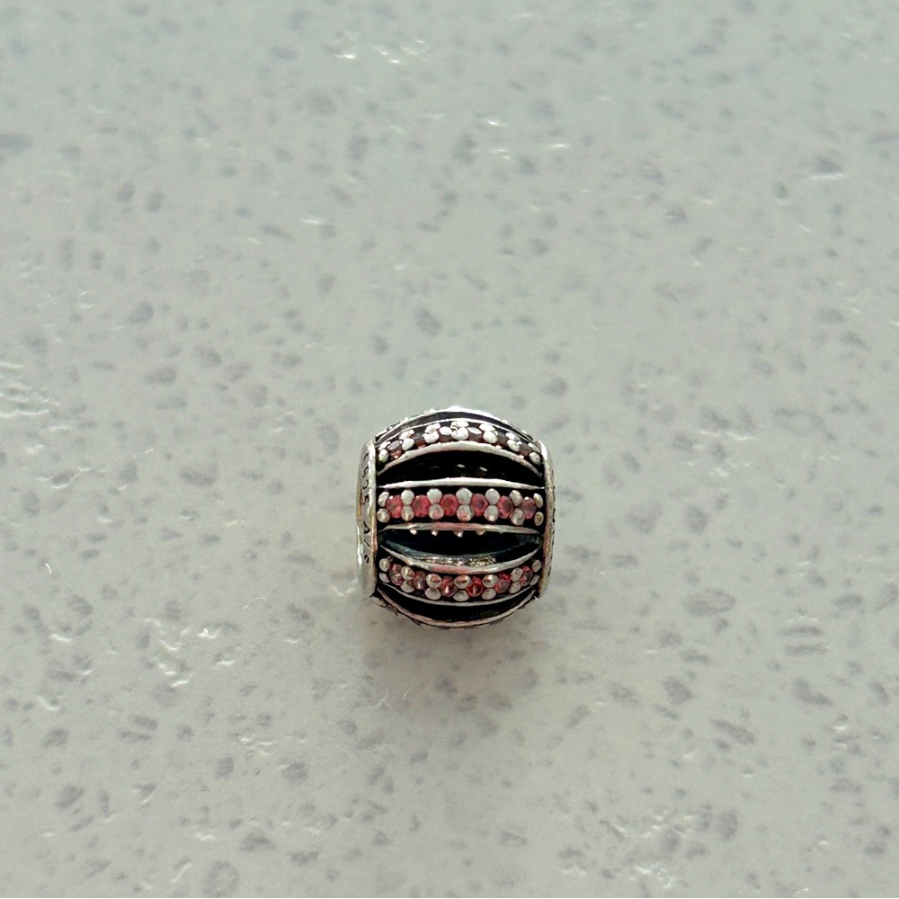 PANDORA Charm with Pink Pave Stones